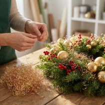 Artikel Bloemenhaarversiering in goud en koperkleur, 200 g
