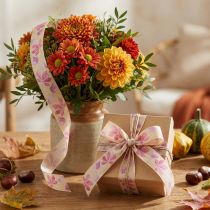 Artikel Cadeaulint paars herfstbladeren decolint herfst 25mm 20m