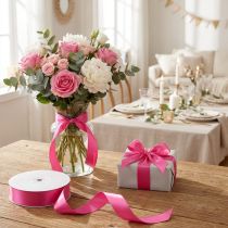 Artikel Cadeau- en decoratielint 25mm x 50m roze