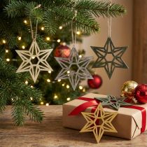 Artikel Houten sterren kerstdecoratie houtdecoratie sterren groen 8cm 16 st