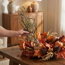 Artikel Decoratieve tak met mos kunst herfstdecoratie grijsgroen L78cm