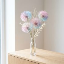 Artikel Paardenbloemdecoratie, gedroogde bloem, gestabiliseerd en geverfd, verfijnd, duurzaam, 12 cm, 4 stuks