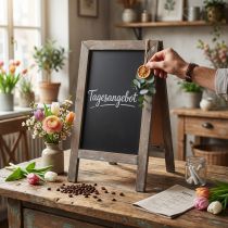 Artikel Krijtbord dubbelbord houten plank vintage standaard 18x32cm