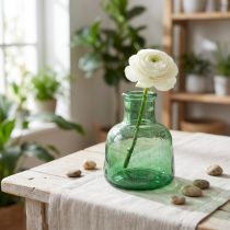 Artikel Mini glazen vaas bloemenvaas groen Ø8,5cm H11cm
