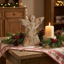 Artikel Kerstengeldecoratie Kerstmangohout 20×18×2,5cm
