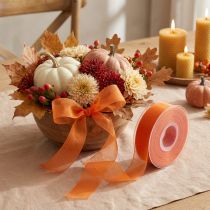 Artikel Organza lint cadeaulint oranje lint zelfkant 25mm 50m