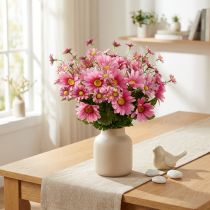 Artikel Kunstmadeliefjes boeket kunstbloemen roze 44cm