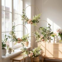 Artikel Metalen ring Decoratieve ring Scandi ring Decoratieve lus Goud Ø20,5cm 6 stuks