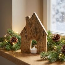 Artikel Houten huisdecoratie Kersthuis houten huisdecoratie houten standaard H15cm