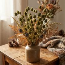 Artikel Gedroogde aardbeidistel decoratie, olijfgroen, Ø1–2cm, L55cm, 100g
