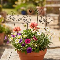 Artikel Bloemplug metaal bij decoratie zwart 8,5cm 4 stuks