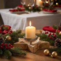 Artikel Kandelaar, tafeldecoratie kerst, kandelaar ster H7cm Ø20cm/6.5cm