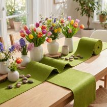 Artikel Vilten lint mosgroen 15cm 5m