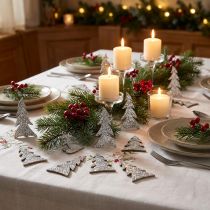 Artikel Glinsterende kerstboom om te strooien 4 cm 48 st