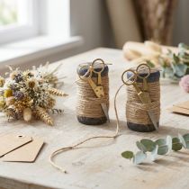 Artikel Lintrol van jute met schaar Ø5cm H8cm 2 stuks