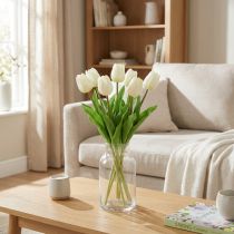 Artikel Kunsttulpen Wit Crème Real Touch 38cm 7 stuks
