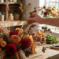 Artikel Decoratieve Tak Plataan met Vruchten Herfstdecoratie Kunst Plataan Bruin L82cm Ø2-4cm