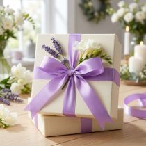 Artikel Cadeau- en decoratielint taftlint lila 8mm 50m