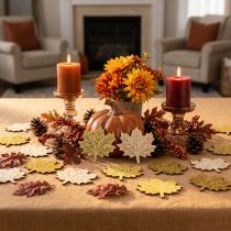 Artikel Esdoornbladeren voor het strooien van herfstkleuren assorti 4cm 72 st