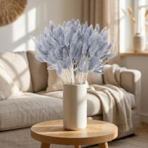 Artikel Gedroogd hazenstaartgras (Lagurus) grijs voor boeketten met gedroogde bloemen 60 cm 75 g