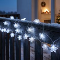 Artikel LED slinger sneeuwvlokken buiten koud wit 24 LED 460cm