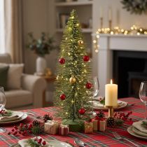 Artikel Kunstmatige groene kerstboom met standaard voor tafeldecoratie, 90 cm