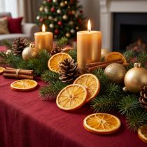 Artikel Mandarijnschijfjes gedroogd natuurlijke decoratie Kerstmis 500g