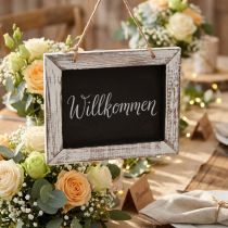 Artikel Krijtbord om op te hangen vintage zwart wit 24,5×20cm 2st