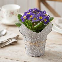 Artikel Bloempot Papier Stippen Geschenkverpakking Bloemen Ø7cm H14cm 12 st.