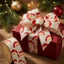Artikel Decoratief lint Kerstman decoratief lint 60mm 10m