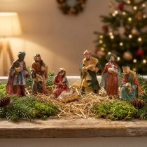 Artikel Kerststalfiguren handbeschilderd 2cm - 9cm 7st