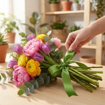 Artikel Cadeau- en decoratielint groen 25mm 50m