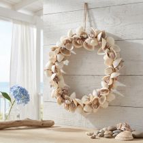 Artikel Schelpenkrans schelpendecoratie hangdecoratie maritiem Ø33cm 60cm