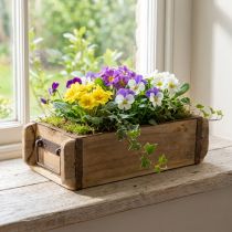 Artikel Plantenbak houten baksteenvorm hout upcycling 32×15×10cm