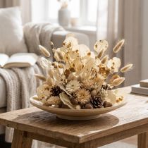 Artikel Decoratie gedroogde bladeren Moneta droge bloemisterijcrème 100g
