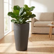 Artikel Staande vaas kunststof plantenbak antraciet Ø28cm H46,5cm
