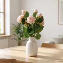 Artikel Kunstrozen Roze Kunstrozen Droge Look 53cm 3st