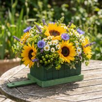 Artikel Steekschuim baksteen groen metaal hout 4 stuks arrangement basis