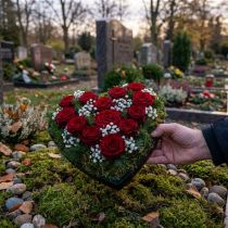 Artikel Insteekmateriaal hart met voet 13cm 6 st