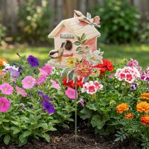 Artikel Tuinstekers metalen vogels, plantenstekers vogelhuisje decoratie 76,5cm