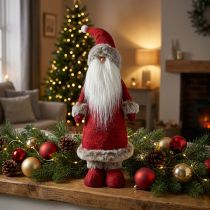 Artikel Decoratie Kerstman staand Decoratiefiguur Kerstman Rood H41cm