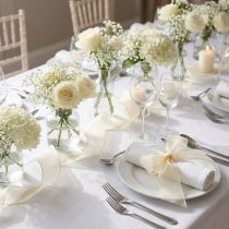 Artikel Chiffonlint organzalint decoratief lint organza crème 40mm 20m