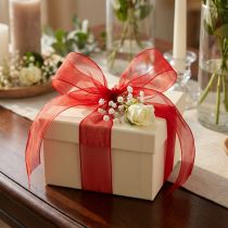 Artikel Chiffonlint organzalint decoratief lint organza rood 25mm 20m