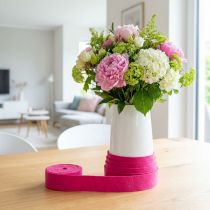 Artikel Vilten lint roze wollint wolvilt potlint decoratiestof 15cm 5m