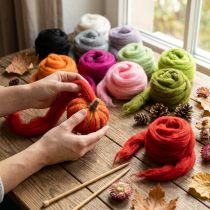 Artikel Viltwol met een zachte textuur voor elegante knutselprojecten en creatieve ontwerpen. Verkrijgbaar in diverse kleuren, 2 meter.