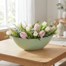 Artikel Sierschaal, plantenschaal, pastelgroen 55cm x 14,5cm H17cm