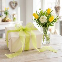 Artikel Lint met stippenpatroon voor decoratieve cadeauverpakking, 1,5 cm breed, 20 m lang