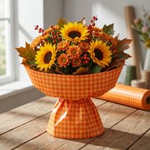 Artikel Manchetpapier 25 cm 100 m Oranje Geruit
