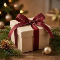 Artikel Decoratief taftlint, smal, voor het inpakken van cadeaus, 10 mm breed, 50 m lang