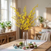 Artikel Kunstmatige Forsythia Decoratieve Takken voor Pasen Geel 138cm